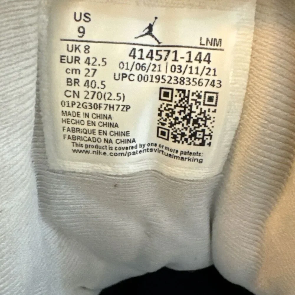 Air Jordan 13 Retro Obsidian 2021 Size 9 White Obsidian Powder Blue Stock X Cert